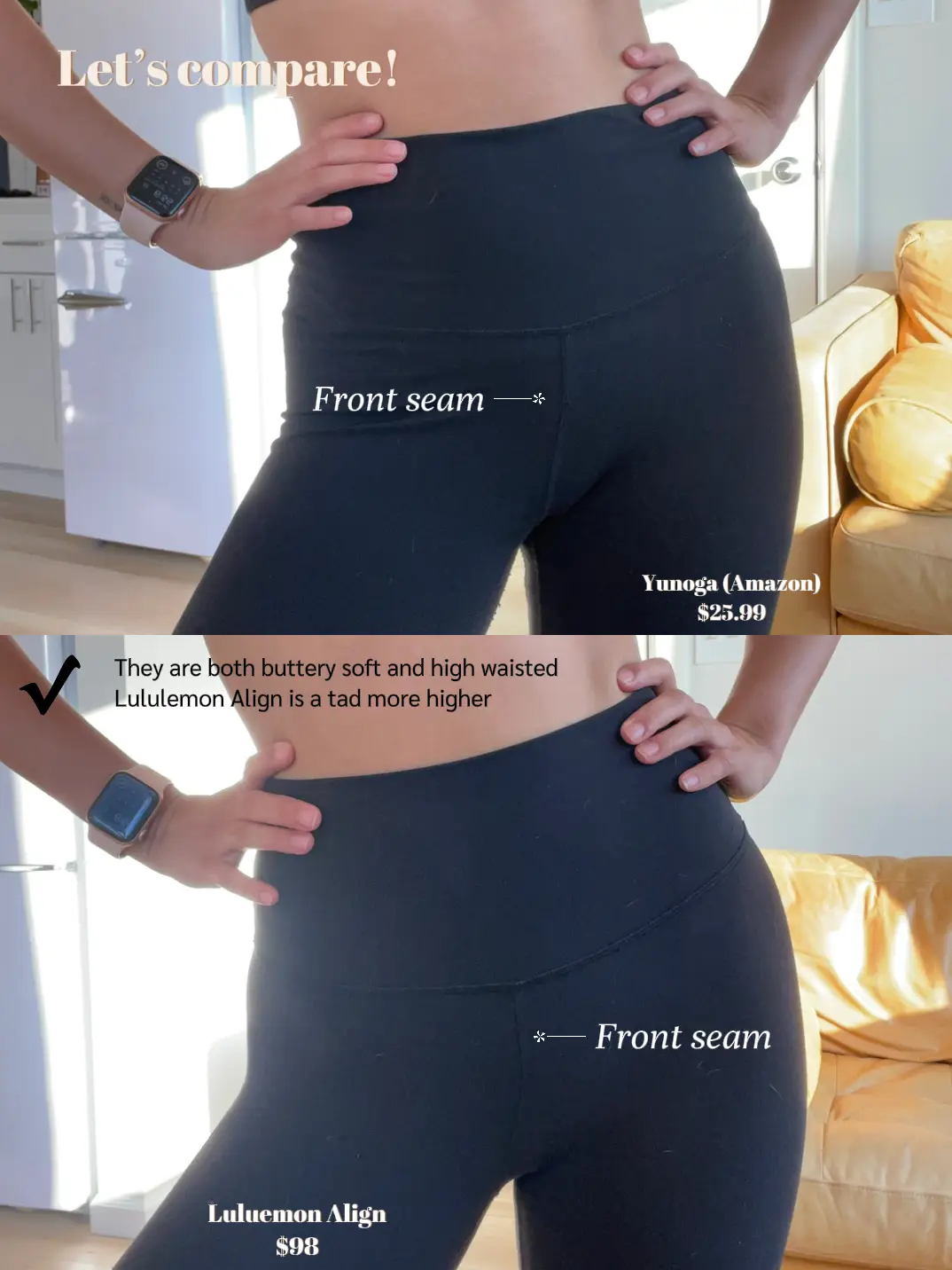  YUNOGA Womens Ultra Soft High Waisted Seamless Leggings  Tummy Control Yoga Pants