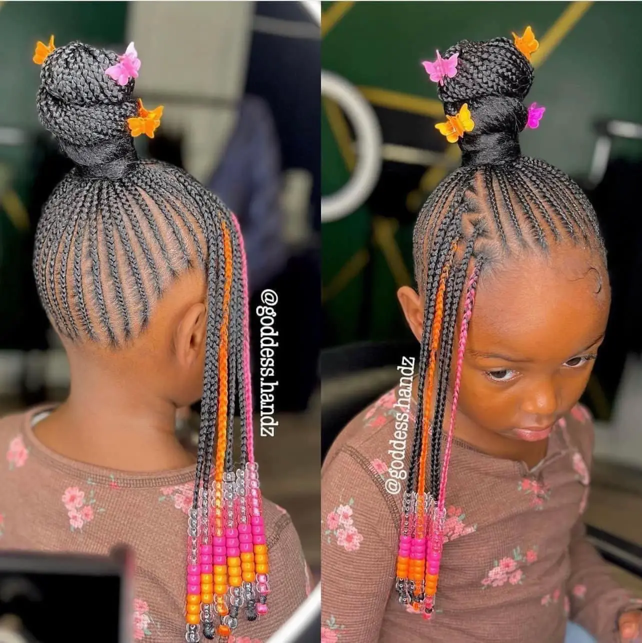 Kiddie 3 braided ponytail 💕 #kiddiebraids #heart #valentinesday #pin, kids braids