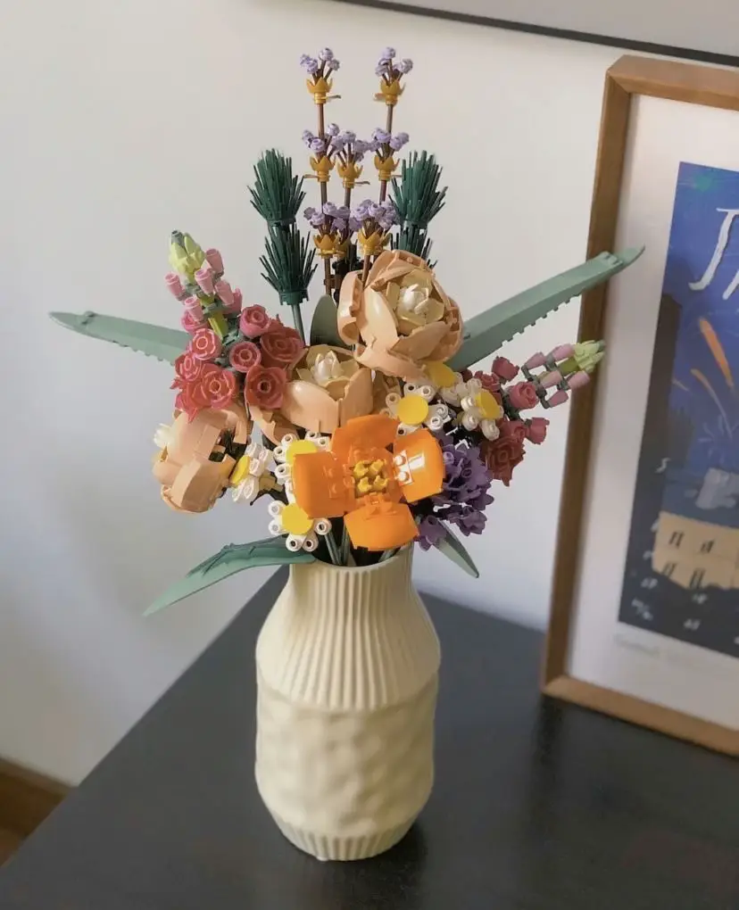 ziyostar ZIYOSTAR Mini Bricks Flower Bouquet Building Sets, Artificial  Flowers, DIY Unique Decoration Home, 547 Pieces Botanical Collecti