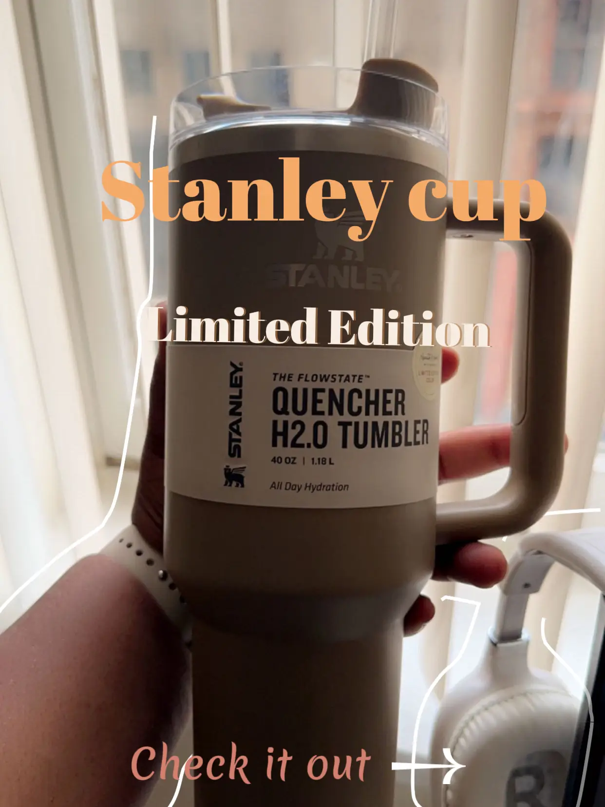 Stanley 40oz Stainless Steel H2.0 Flowstate Quencher Tumbler Sour Cream -  Hearth & Hand™ with Magnolia