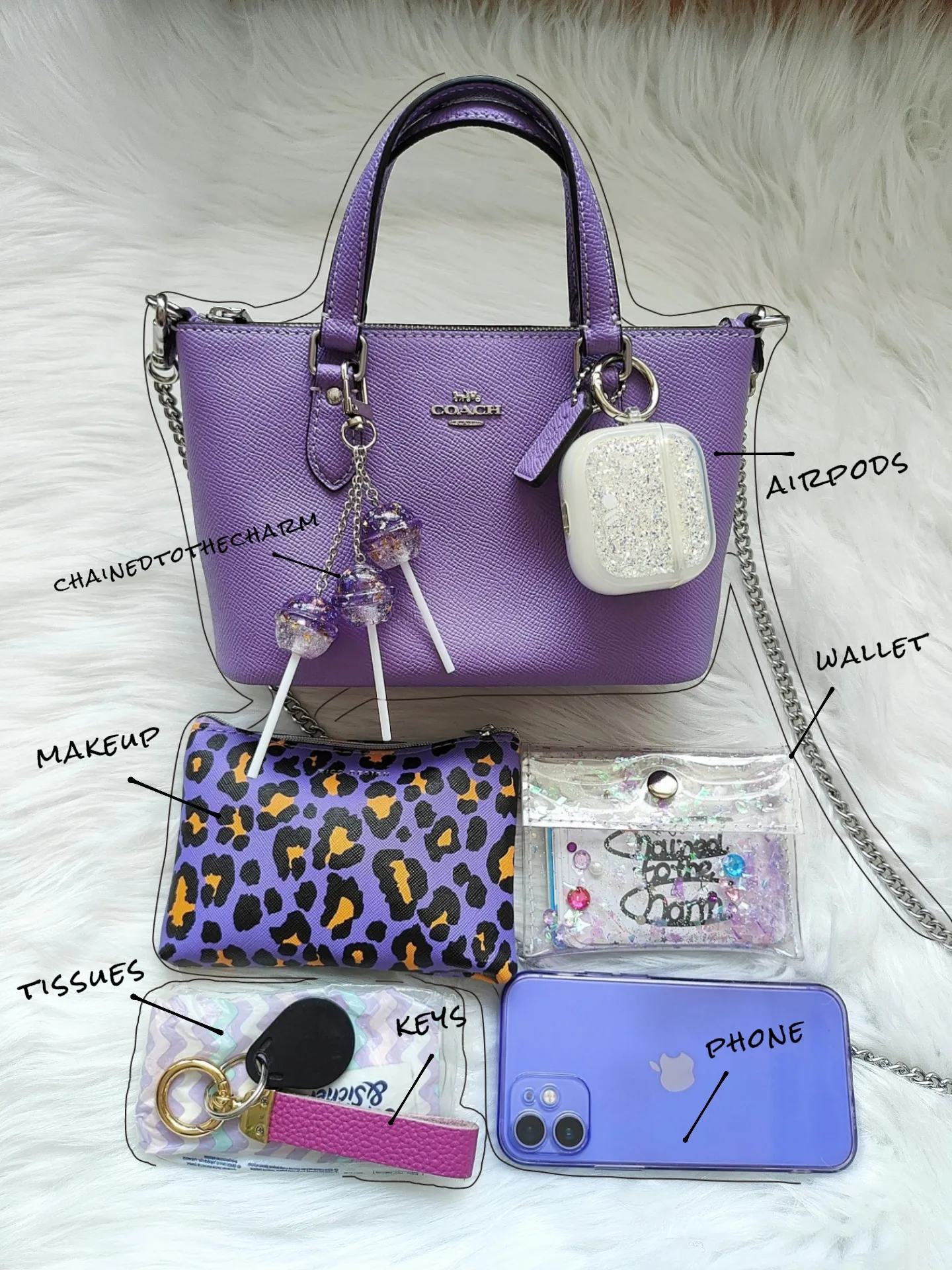 COACH MINI GALLERY TOTE CHARM REVIEW!!!!!! SHE IS SO EFFIN CUTE !!!!OMG !!  