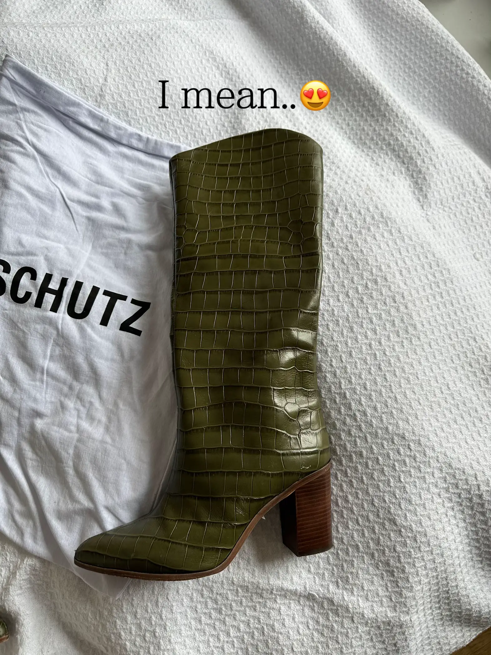 schutz contrast panel mid heel boots item - Season Training