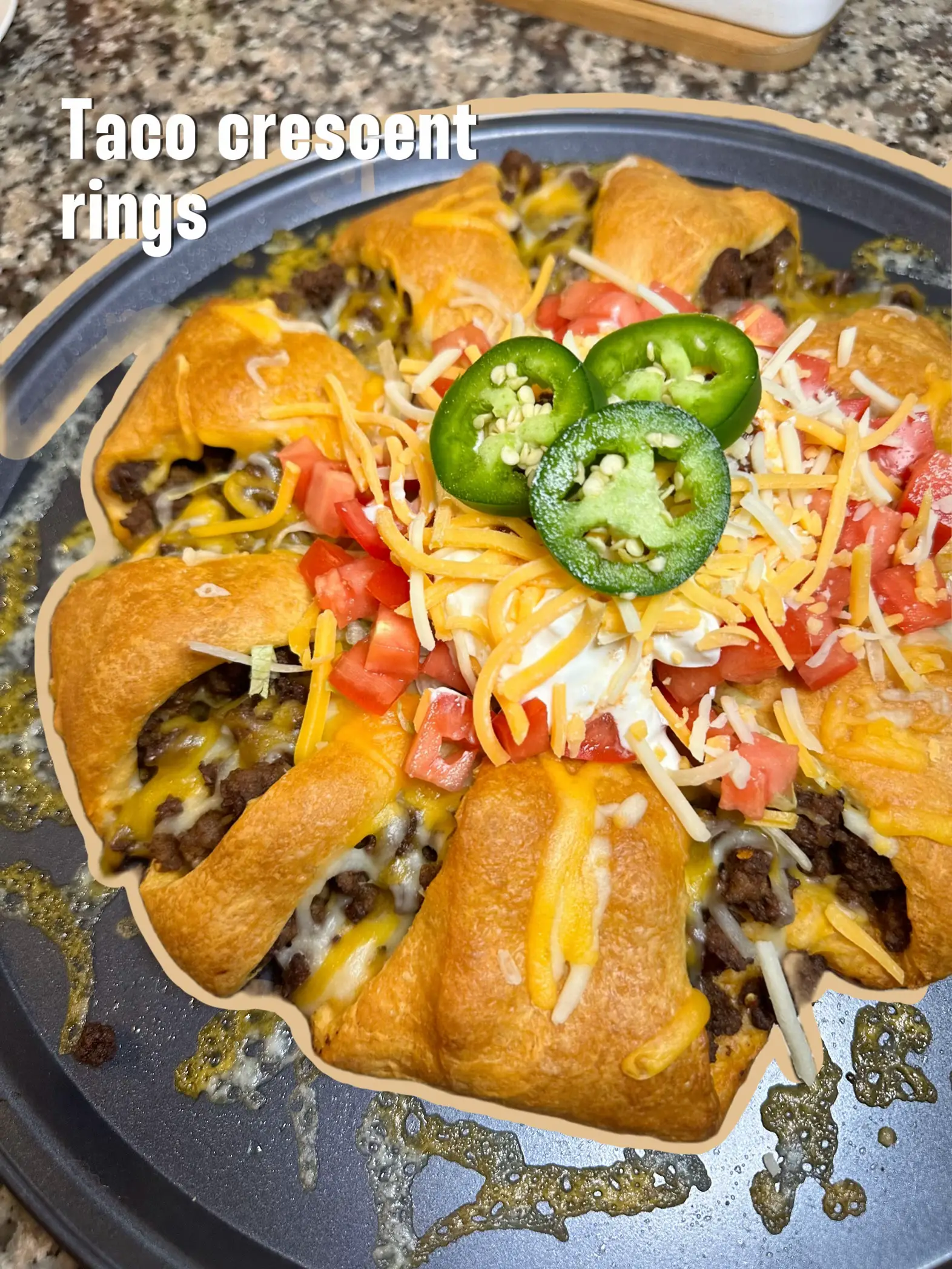 Easy 4 Ingredient Taco Crescent Rolls Recipe