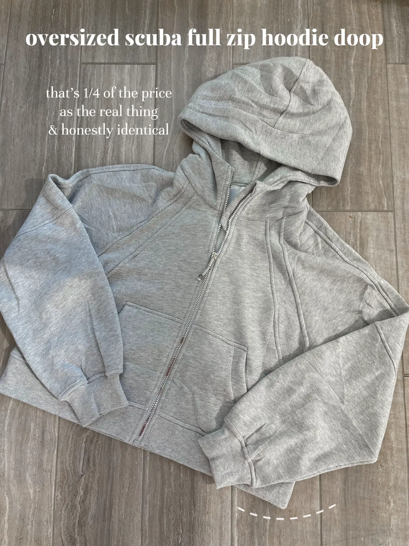 Lululemon scuba full-zip hoodie Size 8 Grey Lightly - Depop
