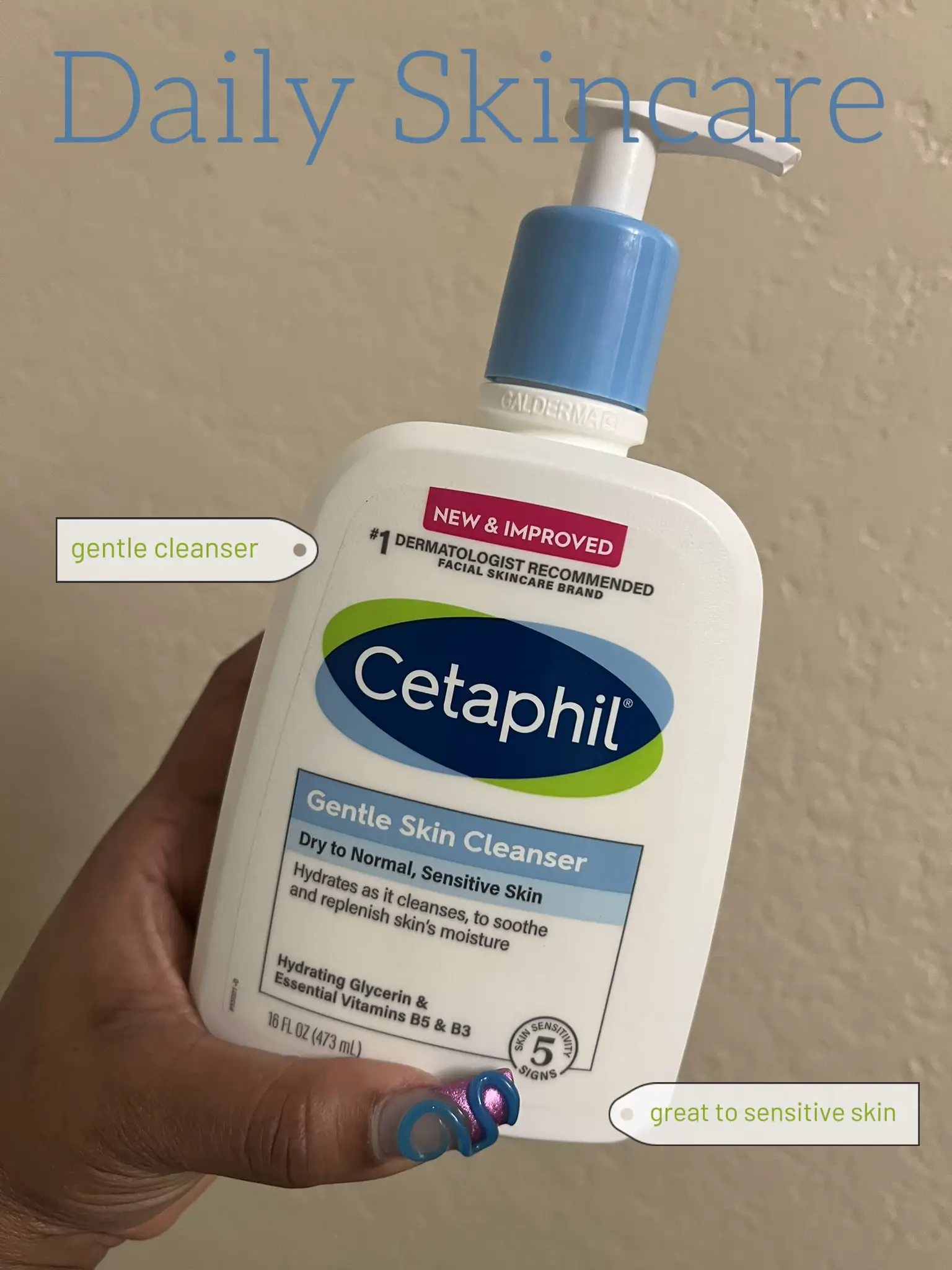 Cetaphil Face Wash, Hydrating Gentle Skin Cleanser for Dry to Normal  Sensitive Skin, 16 oz