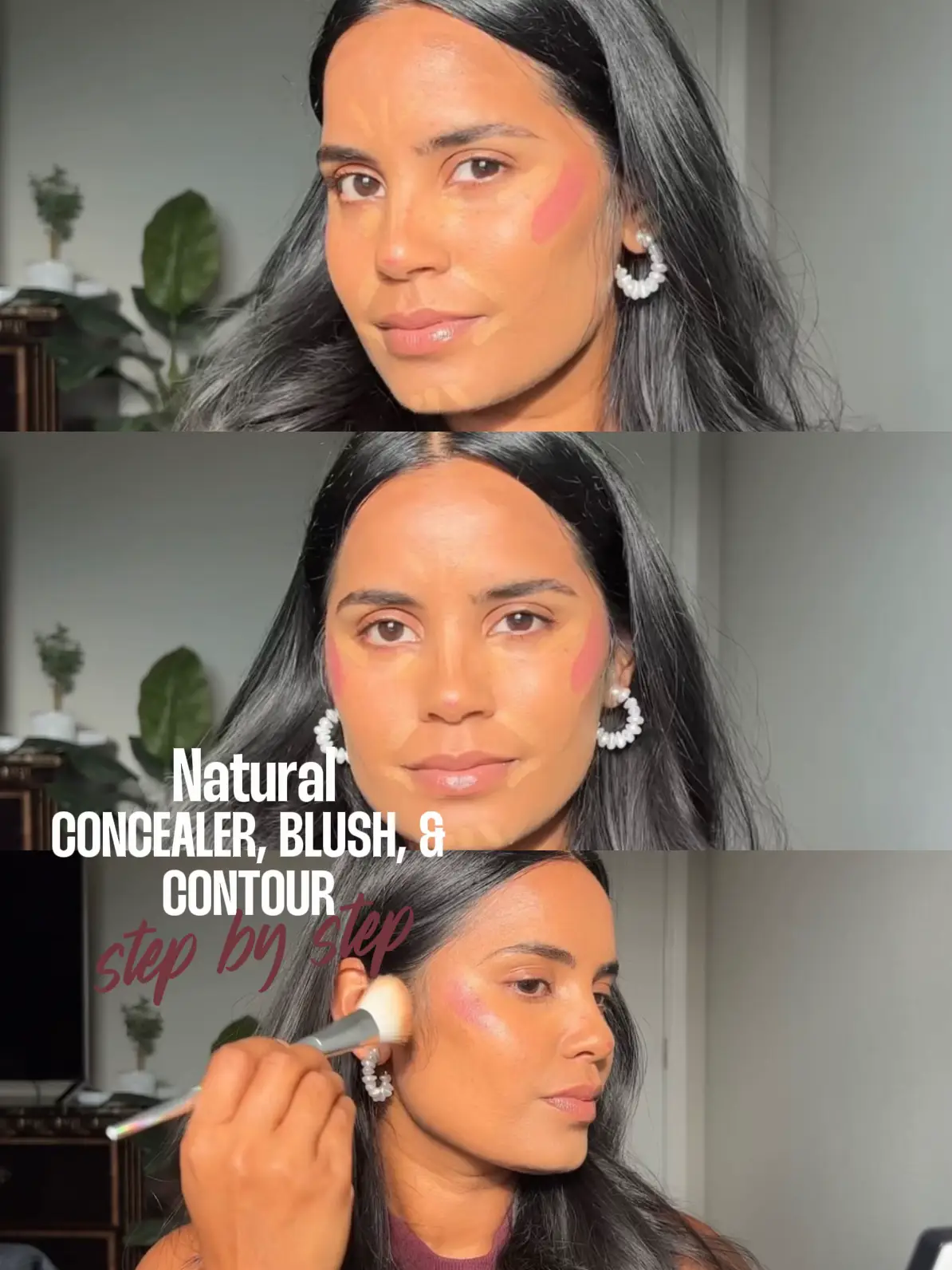 Natural and Easy Tutorial: Bronze, Contour, Highlight, & Blush