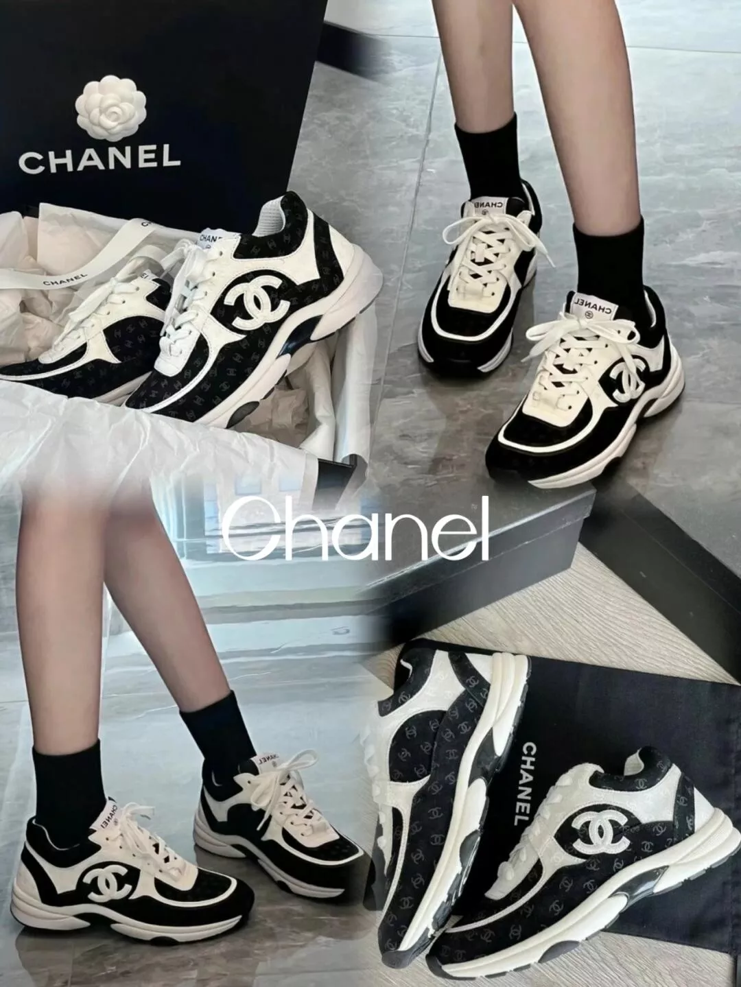 CHANEL（シャネル）の22B暗紋パンダ柄シューズ、衝撃吸収、滑り止め、耐摩耗、通気性を備えていま | ブランド割引店が投稿したフォトブック |  Lemon8