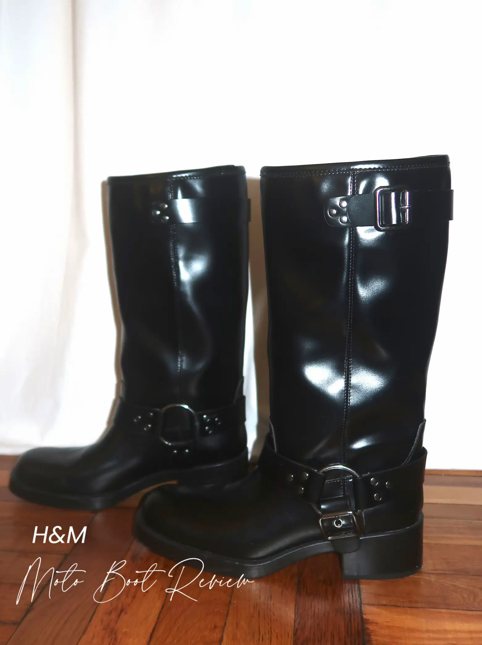 H and m black on sale boots