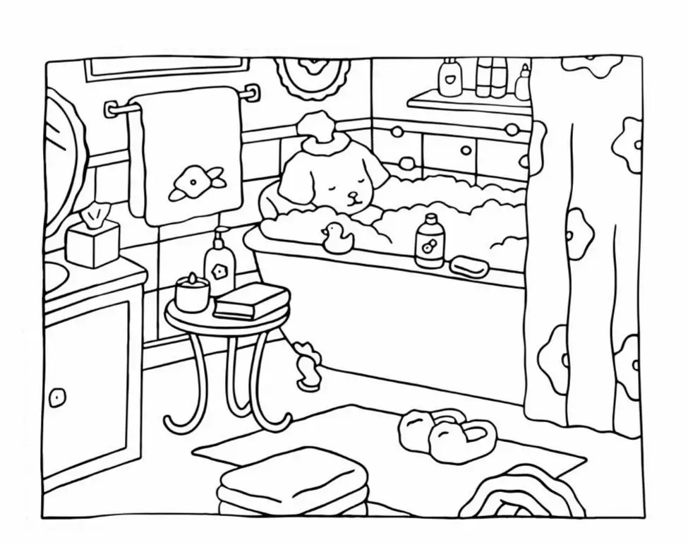 coloring the cafe from bobbie goods book 