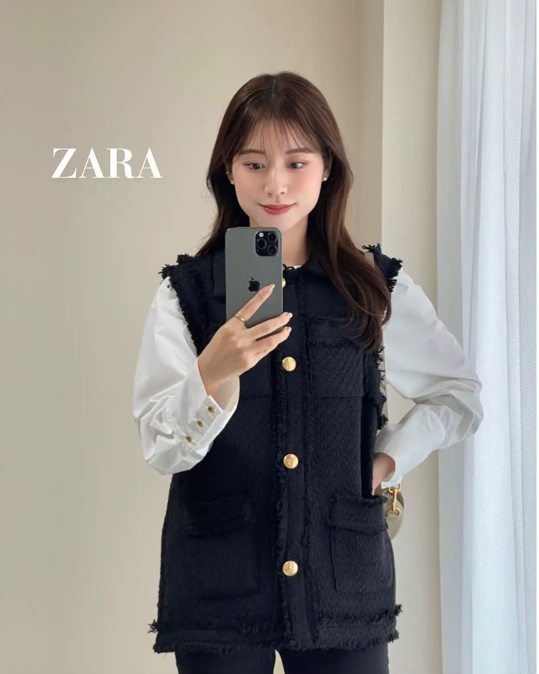 ニット/セーターAmeriスタッフ愛用◎ZARA ロング ニットベスト ジレ