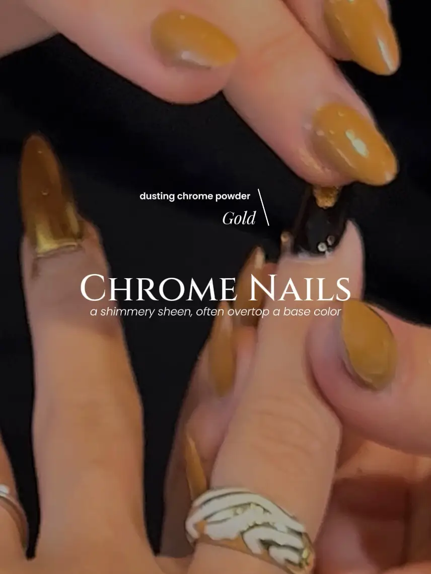 testing white chrome powder over different fall nail colors 🤎🧡, white  chrome nails