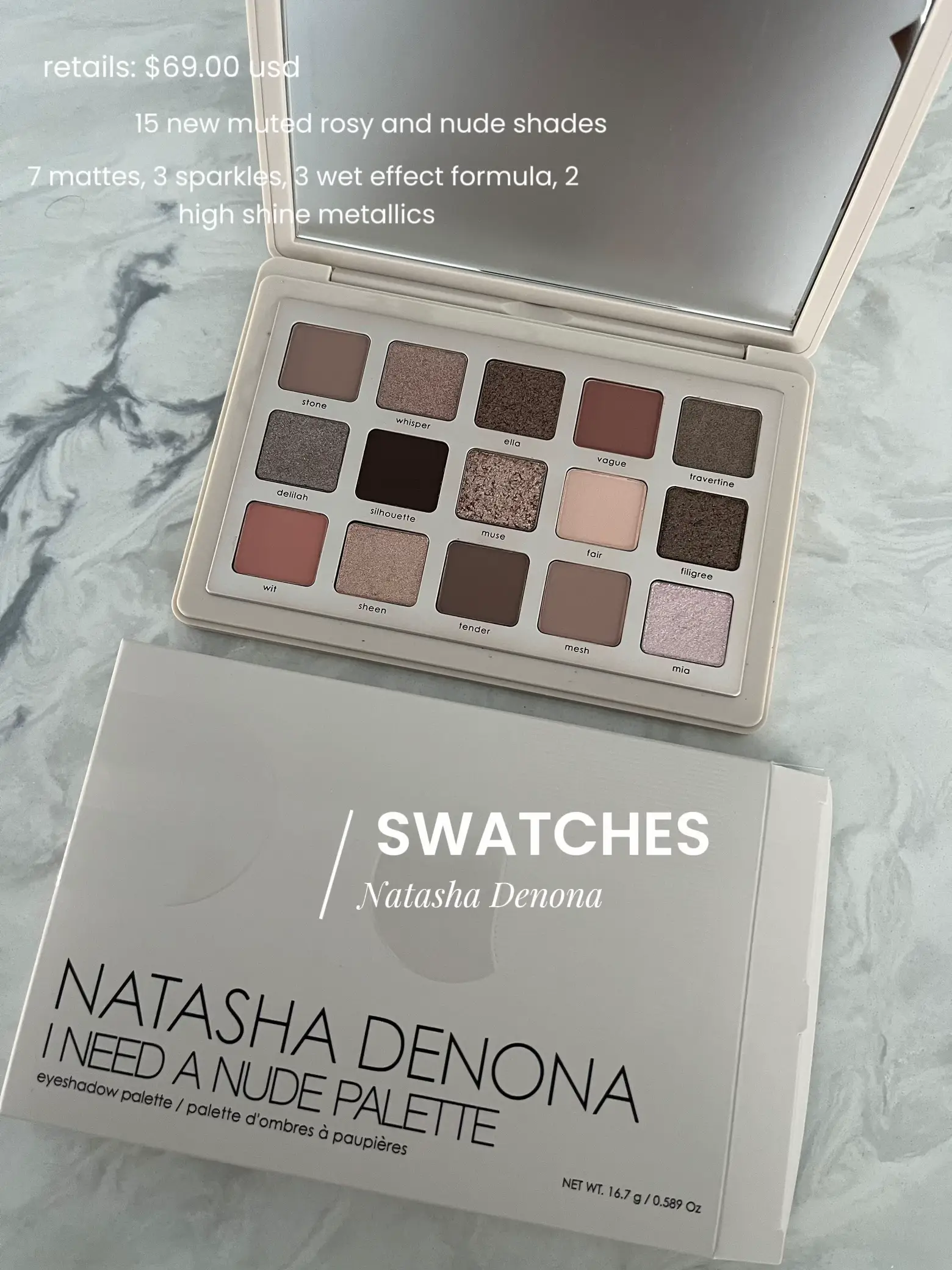 REVIEW + SWATCHES: NATASHA DENONA I NEED A NUDE | Angelina Serena