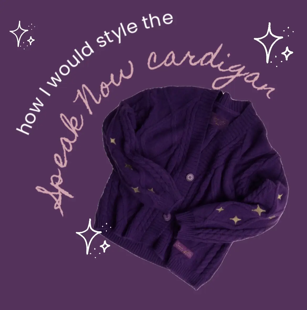 Let's look at the Taylor Swift cardigans in honor of Taylor's month: A, Speak Now Cardigan