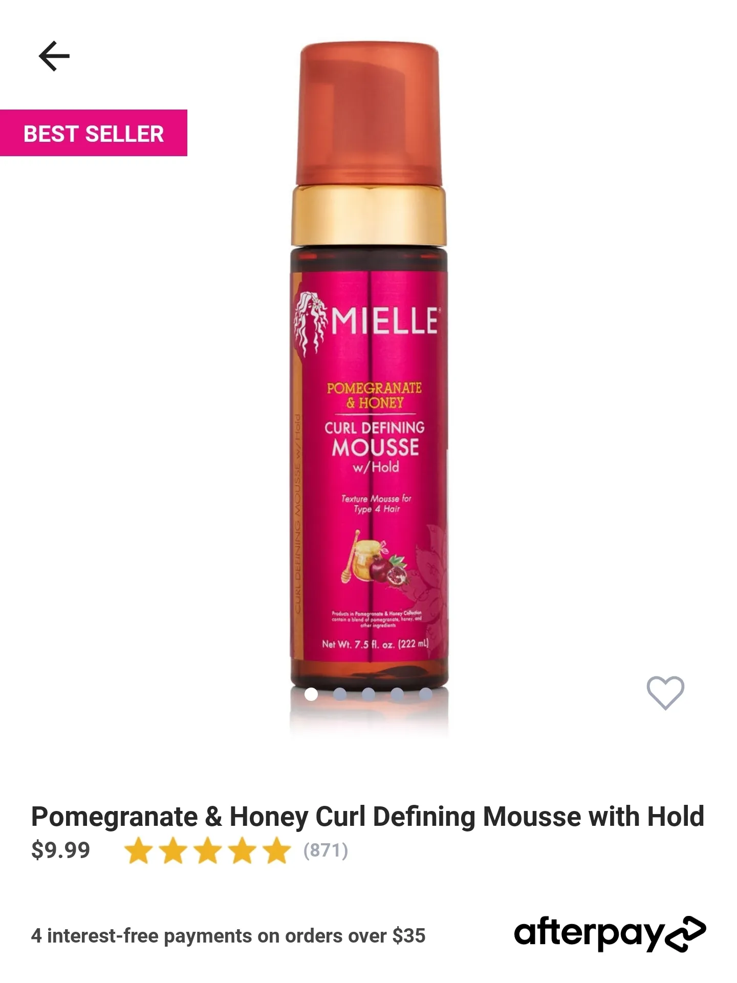 So I Tried The Mielle Mousse.  Mielle Pomegranate & Honey MAX HOLD  Mousse 