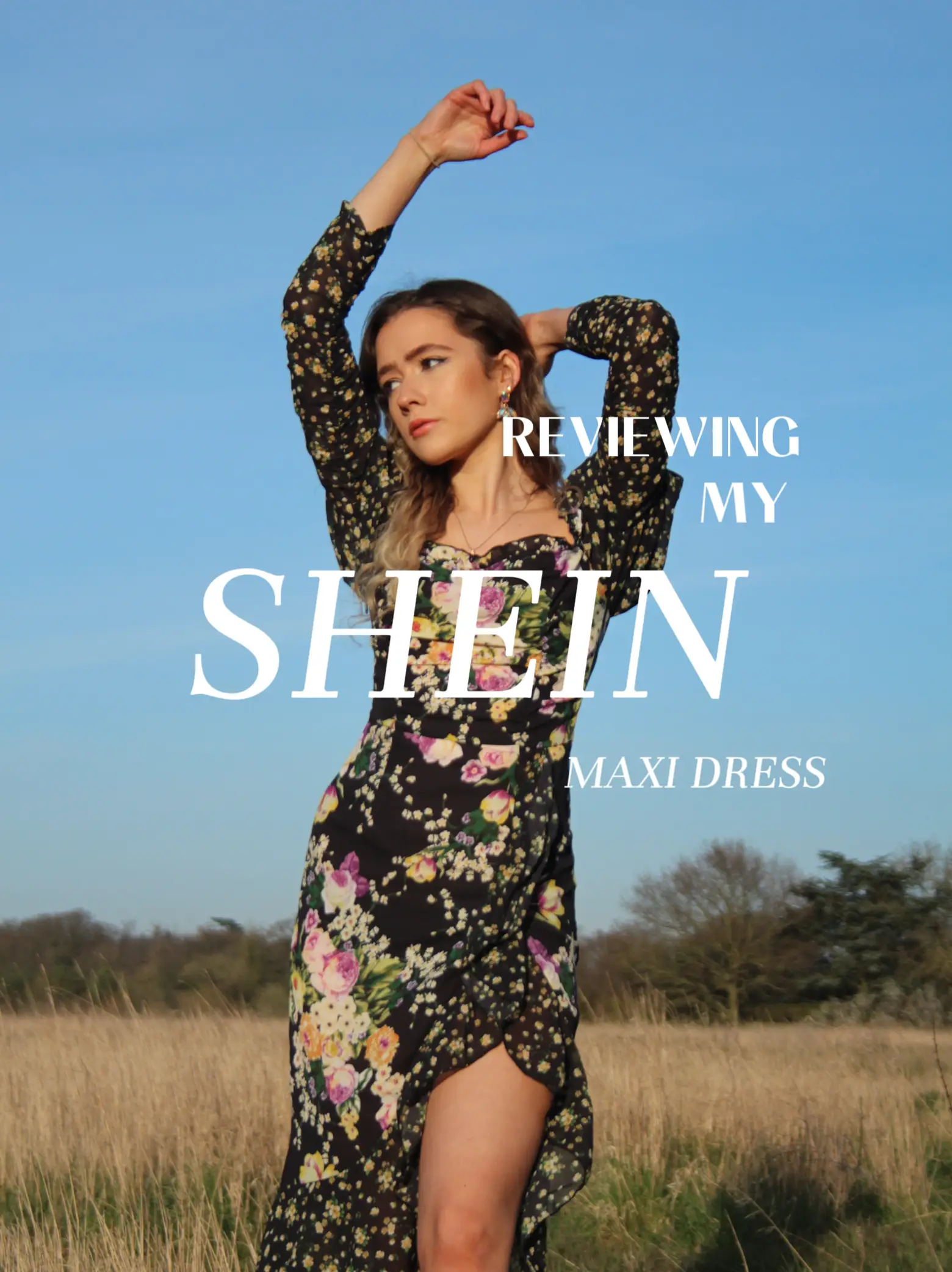 SHEIN Plus Floral Print Ruched Sweetheart Neck Puff Sleeve Organza Dress