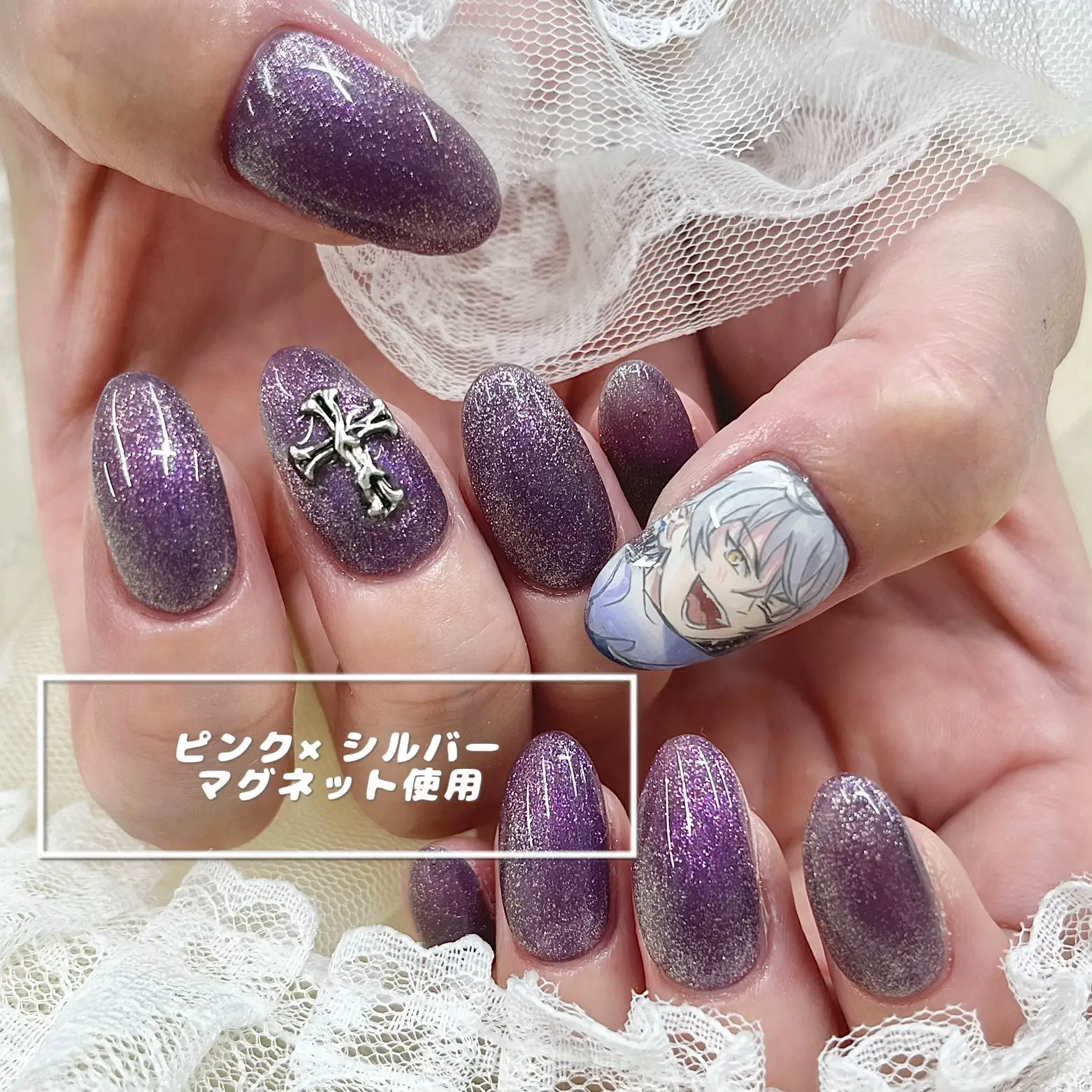 マグネットNail💜あんスタ大神晃牙くん | 池袋痛ネイル✴︎Nok.が投稿したフォトブック | Lemon8