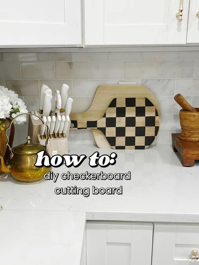 how to diy checker cutting board Gallery posted by kenziemariehome