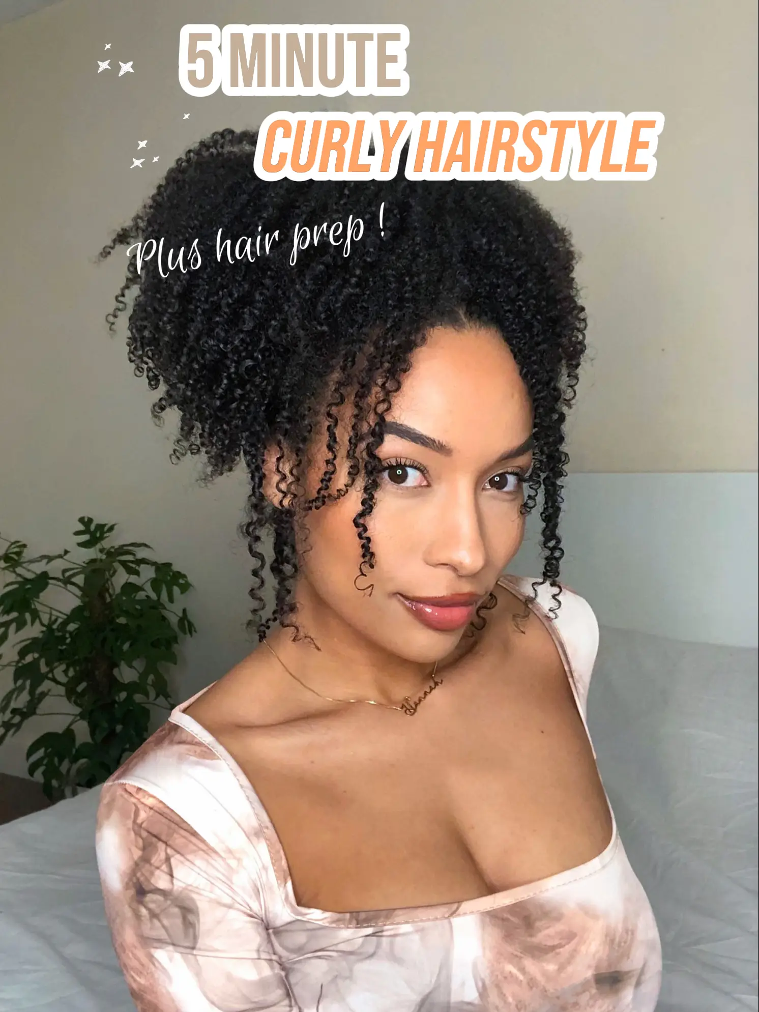 Easy curly hairstyle!! So cute 🥹#curlyhairstyles #curlyhairstyle