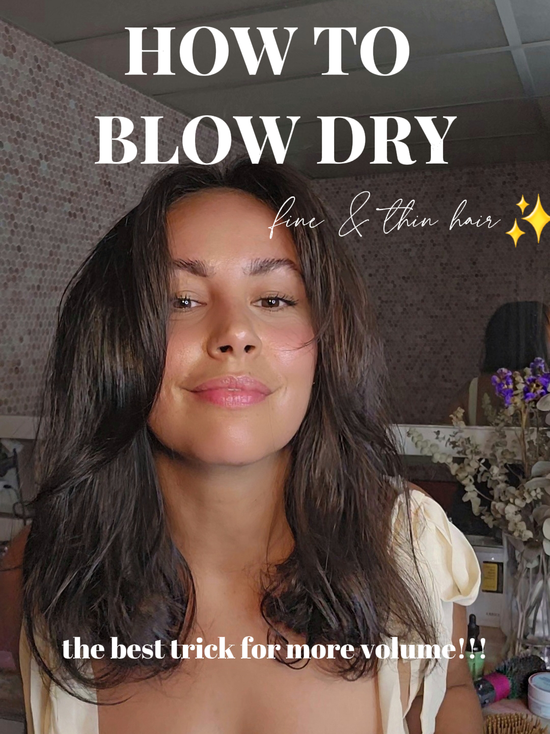 Blow dry 2025 thin hair