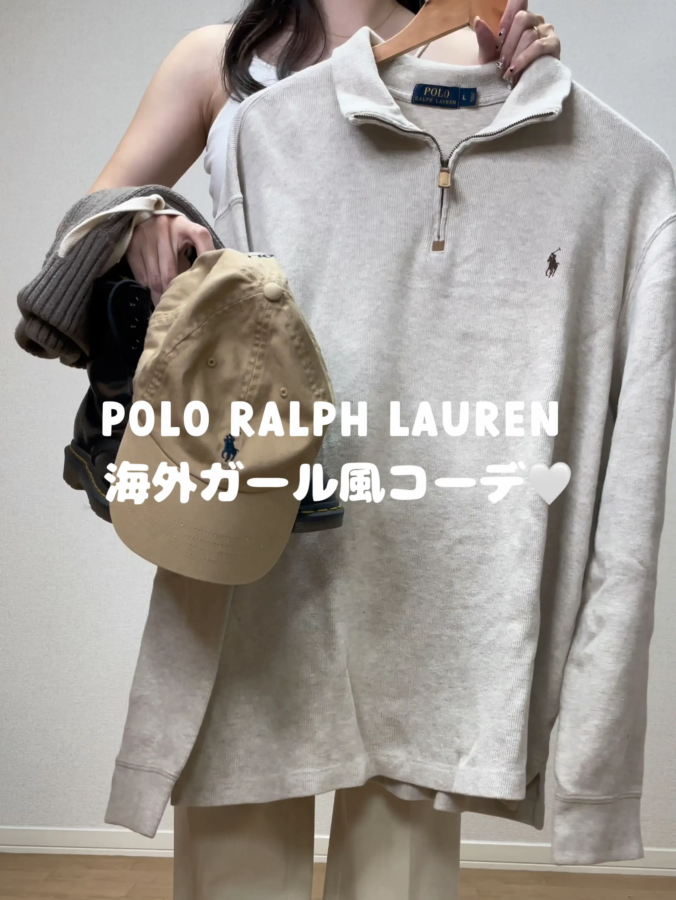 Poloのハーフジップかわいすぎる🦌  古着コーデ！