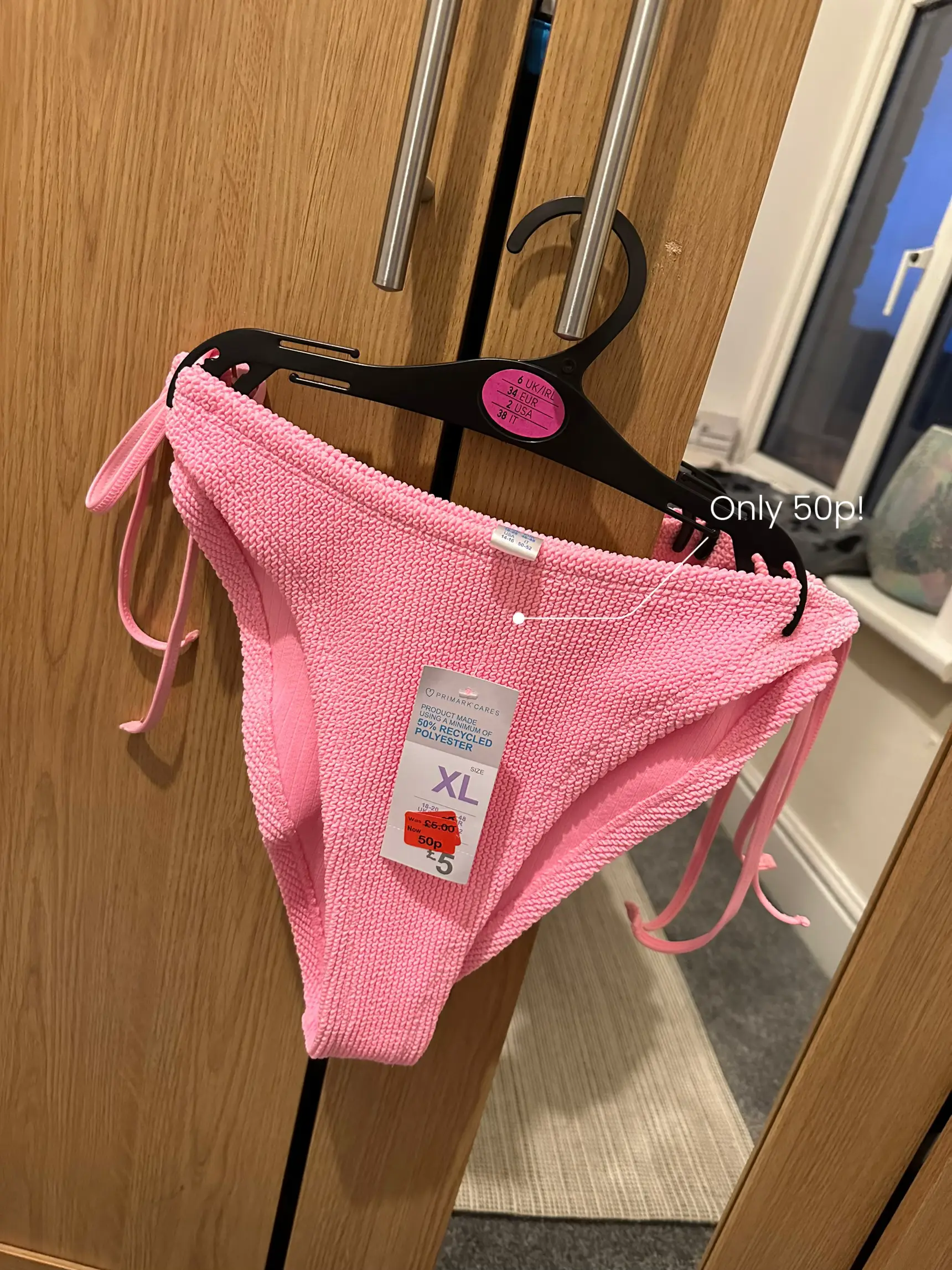 5 Pack Thong Secret Possessions By Primark Size 18-20, Grey, Pink, White
