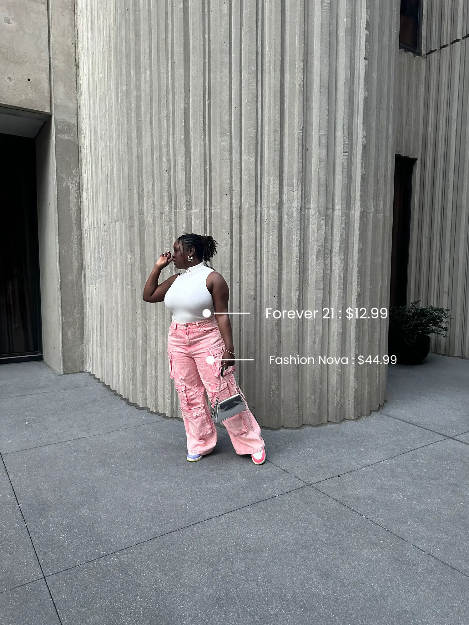 Long Pants For Women Women's Trendy Casual Pink Street Photography  Versatile High Waist Thin Pants Pink M JE 