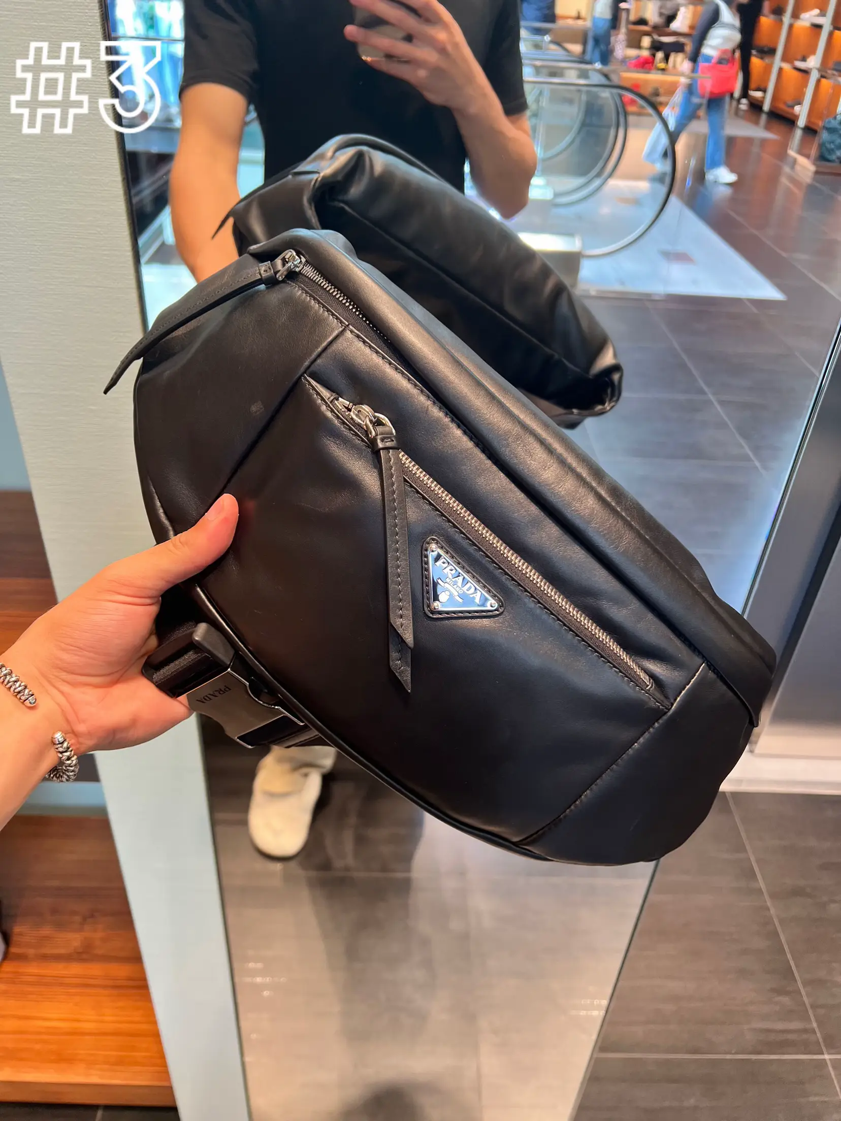 PRADA Sling leather cross-body bag