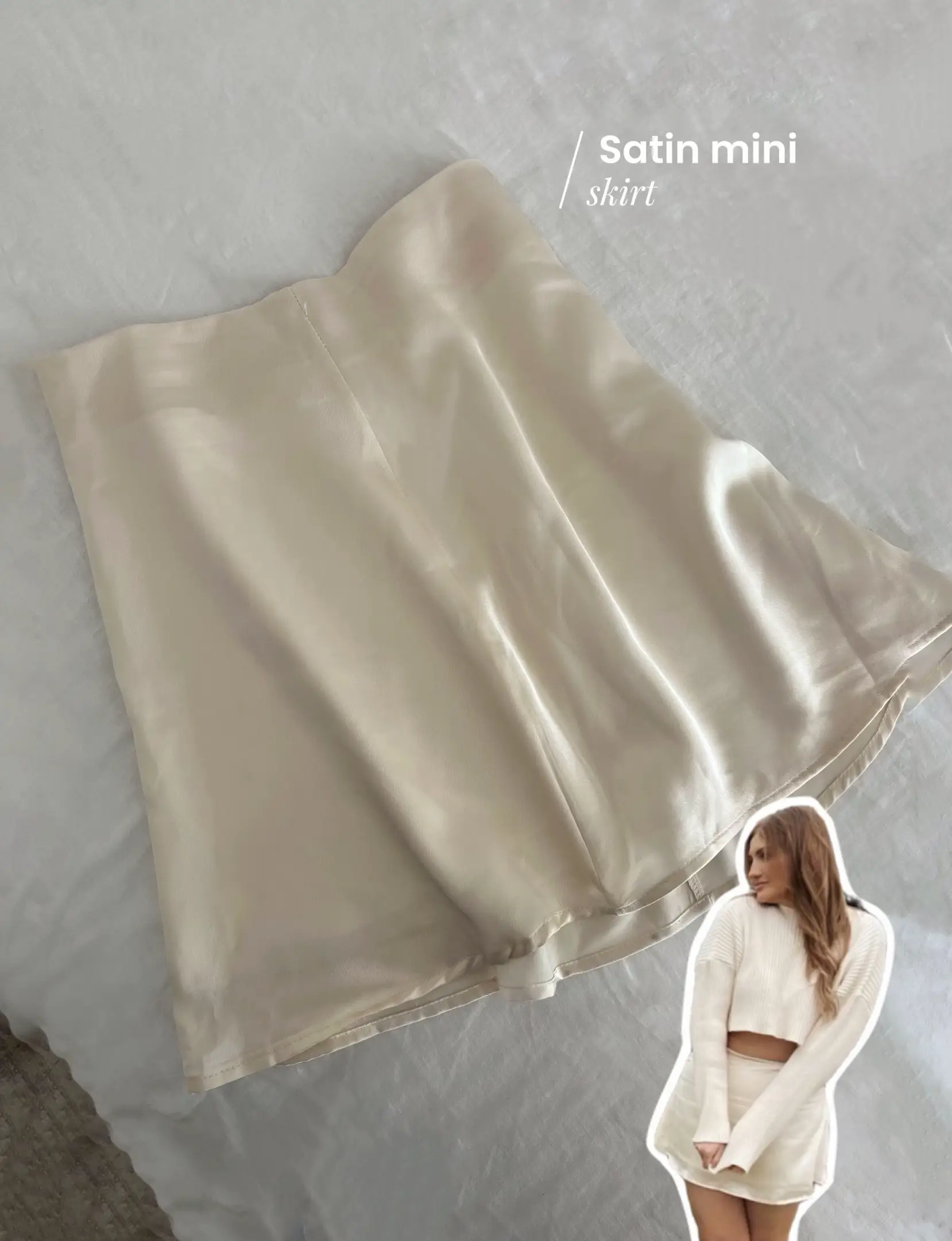 Satin mini skirt outlet pattern