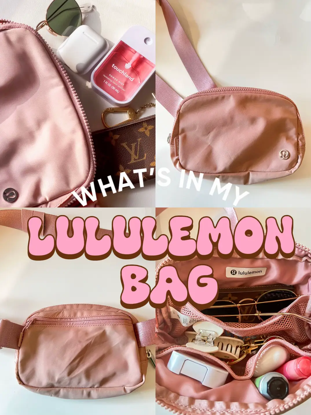 Lululemon Everywhere Belt Bag 1L Fleece Pink Mist Gold New
