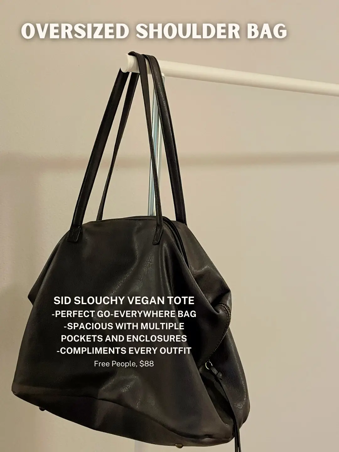 Slouchy cheap vegan tote