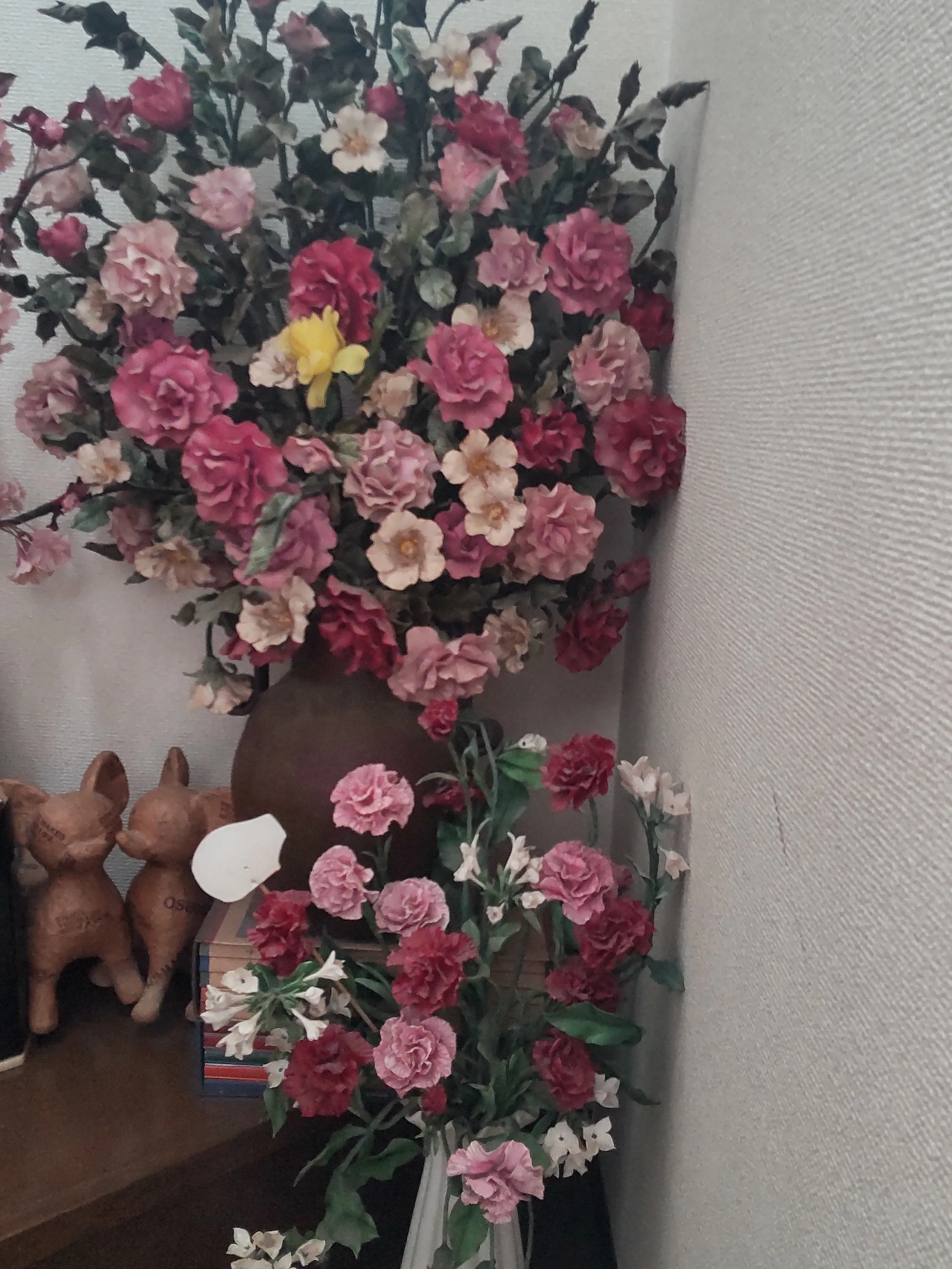 ハンドメイドパンアートパンフラワーアレンジメントあざみと