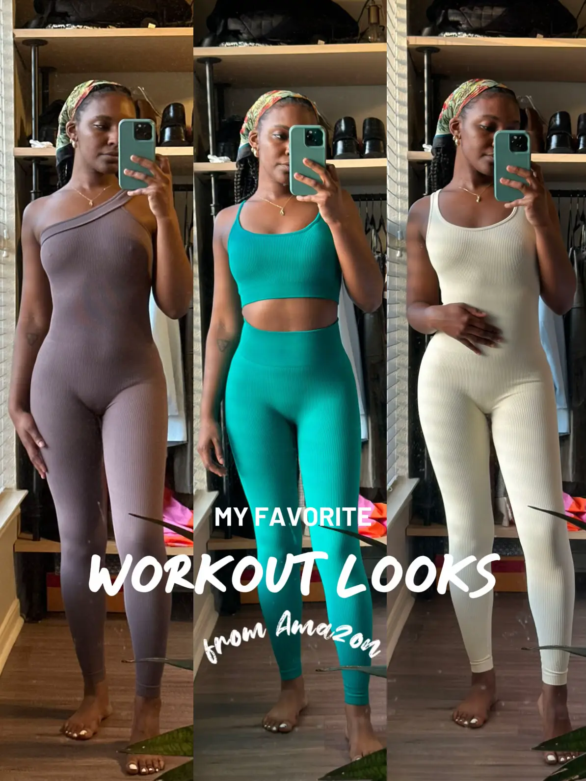OQQ Women's 4 Piece Outfits Ribbed Exercise Scoop Neck Sports Bra One  Shoulder Tops High Waist Shorts Leggings Active Set