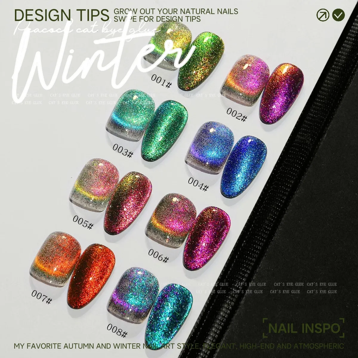 007】ネイルチップ ぷっくりフラワー フラッシュ マグネットネイル