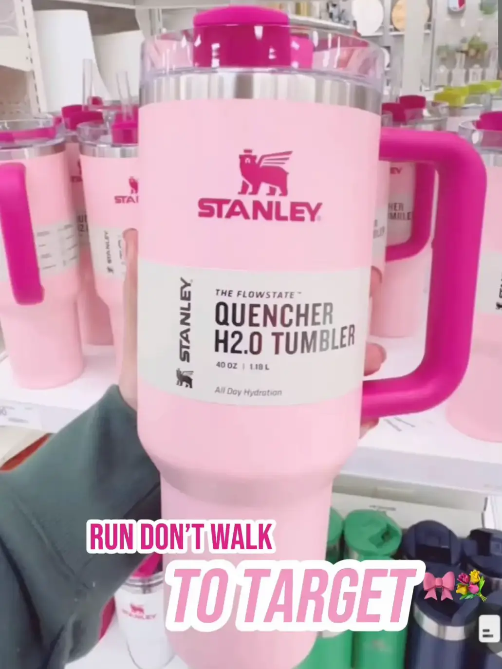 Run don't walk to Target 😍💗🎀#stanleycup #stanleytumblercup