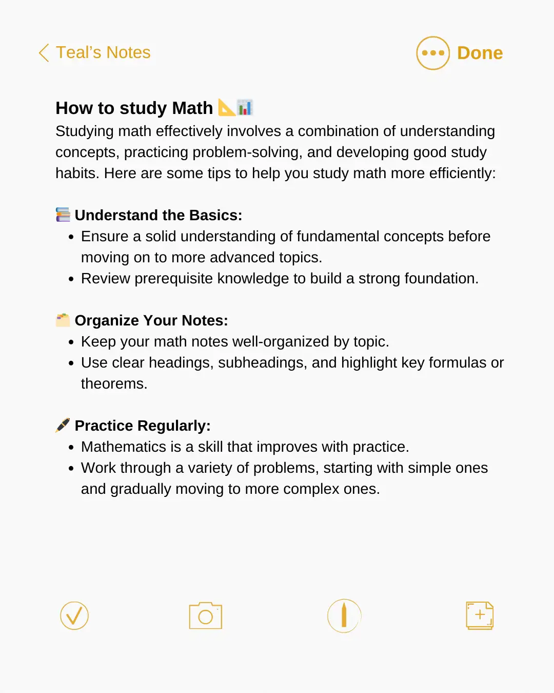  A list of tips for studying math effectively.