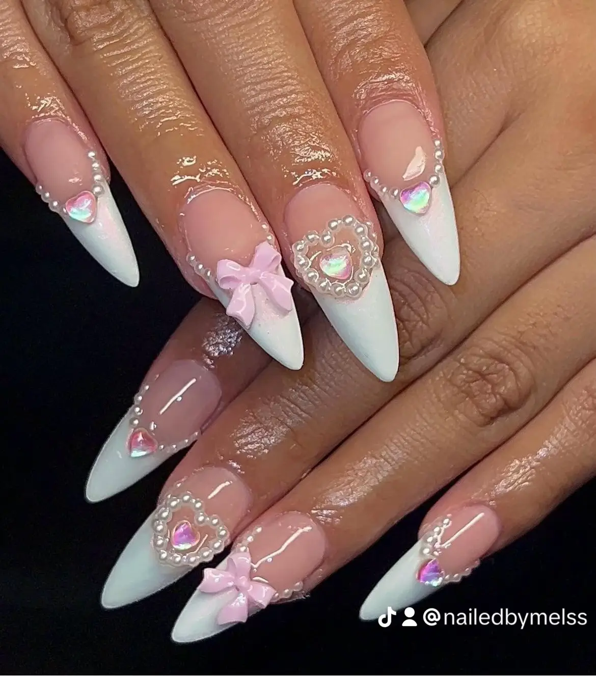 coquette nail inspo 🤍🎀🪞, Gallery posted by k