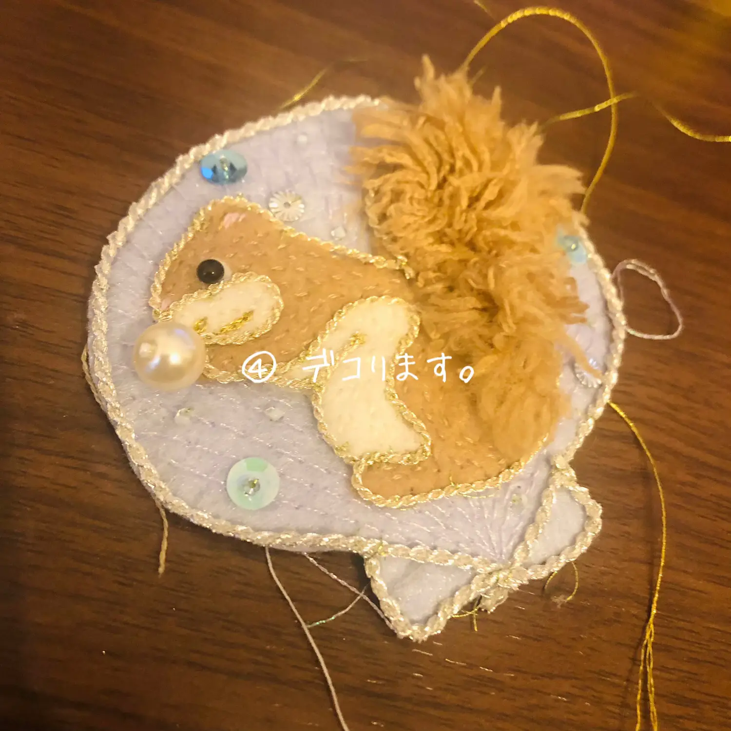 確認用】ダークチョコ色のくまさん✽羊毛フェルト