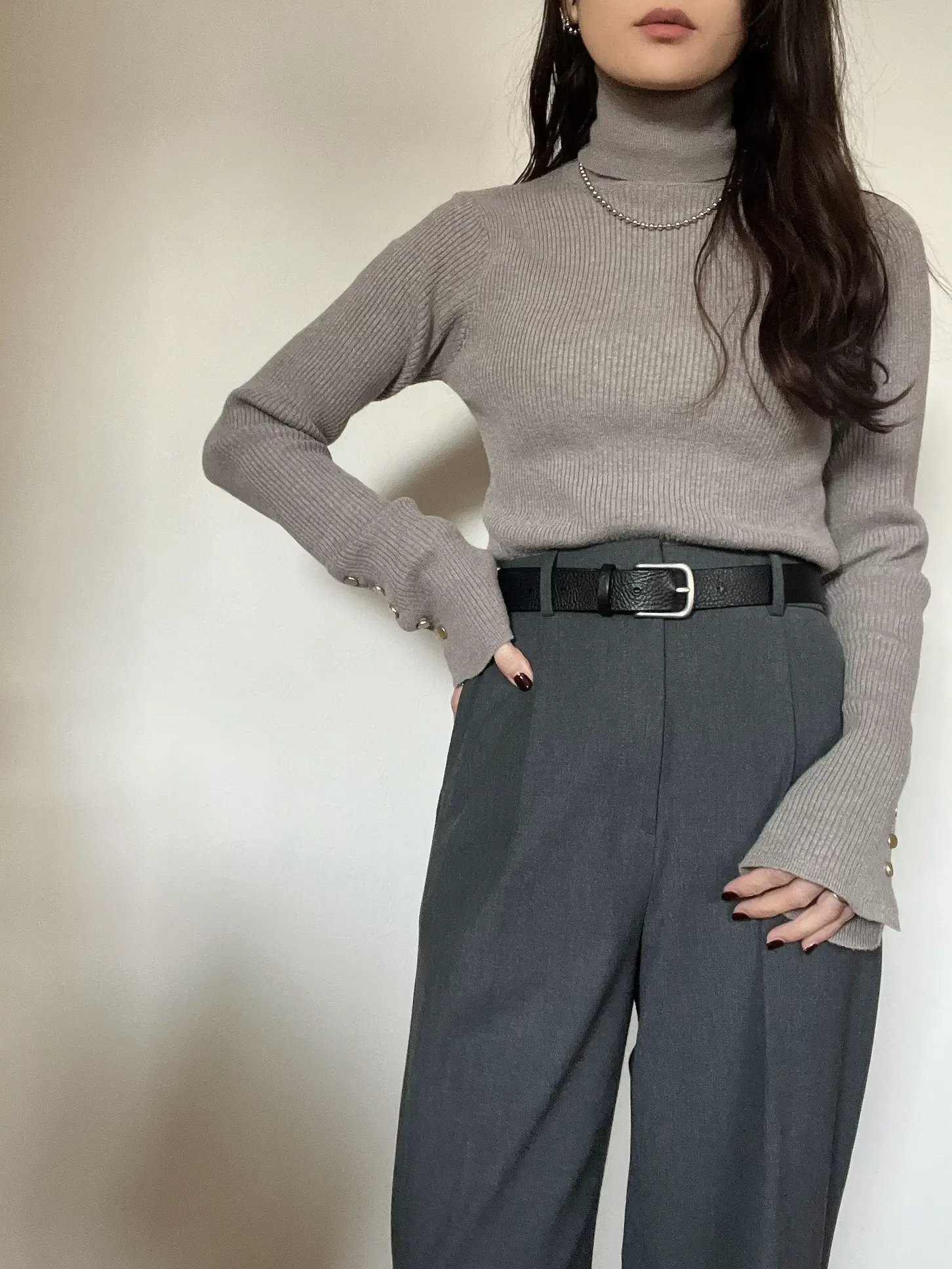 満点の ZARA ザラ マッチングボンバー コート ネイビー M