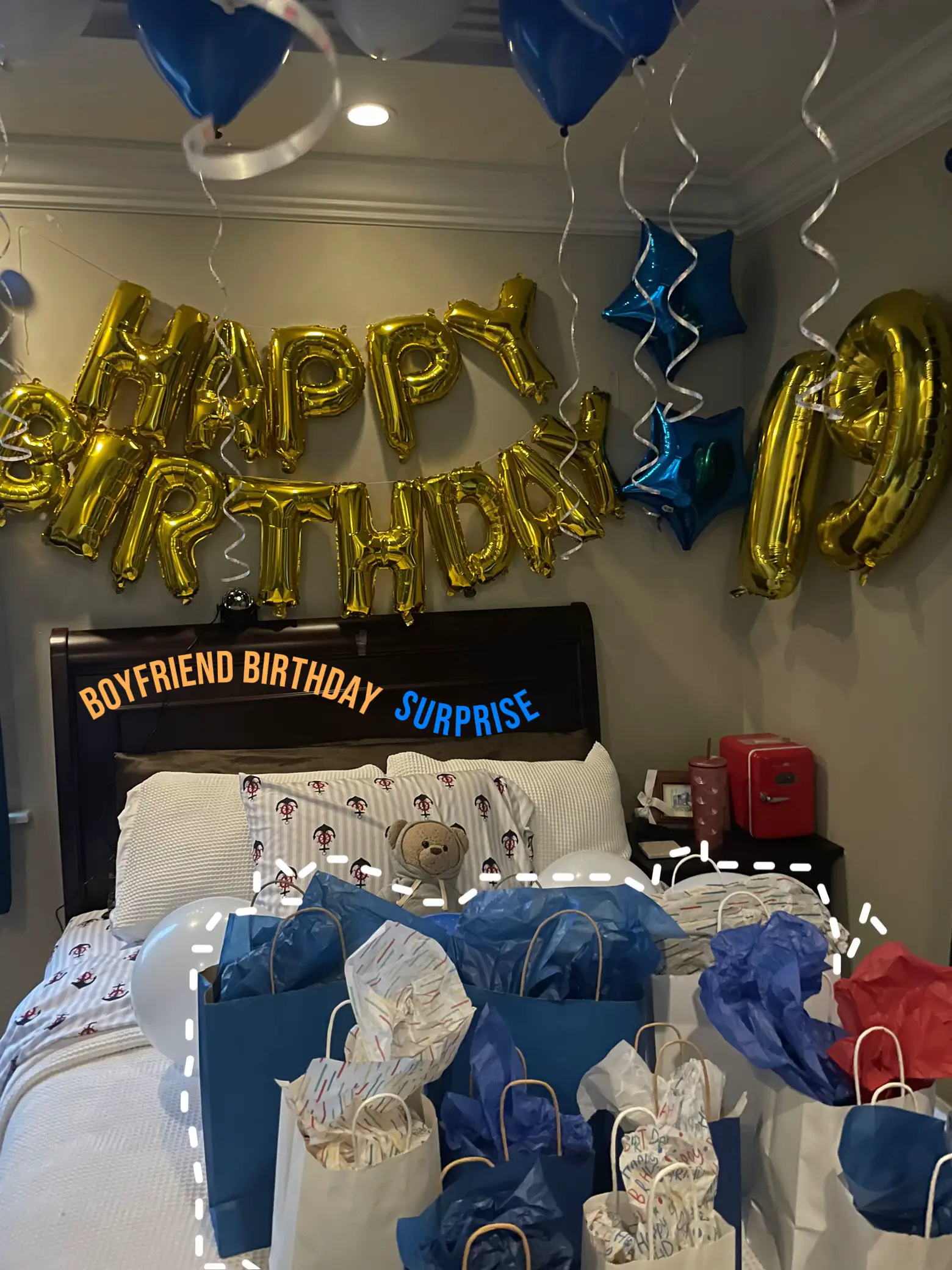 Boyfriend Room Birthday Decorating