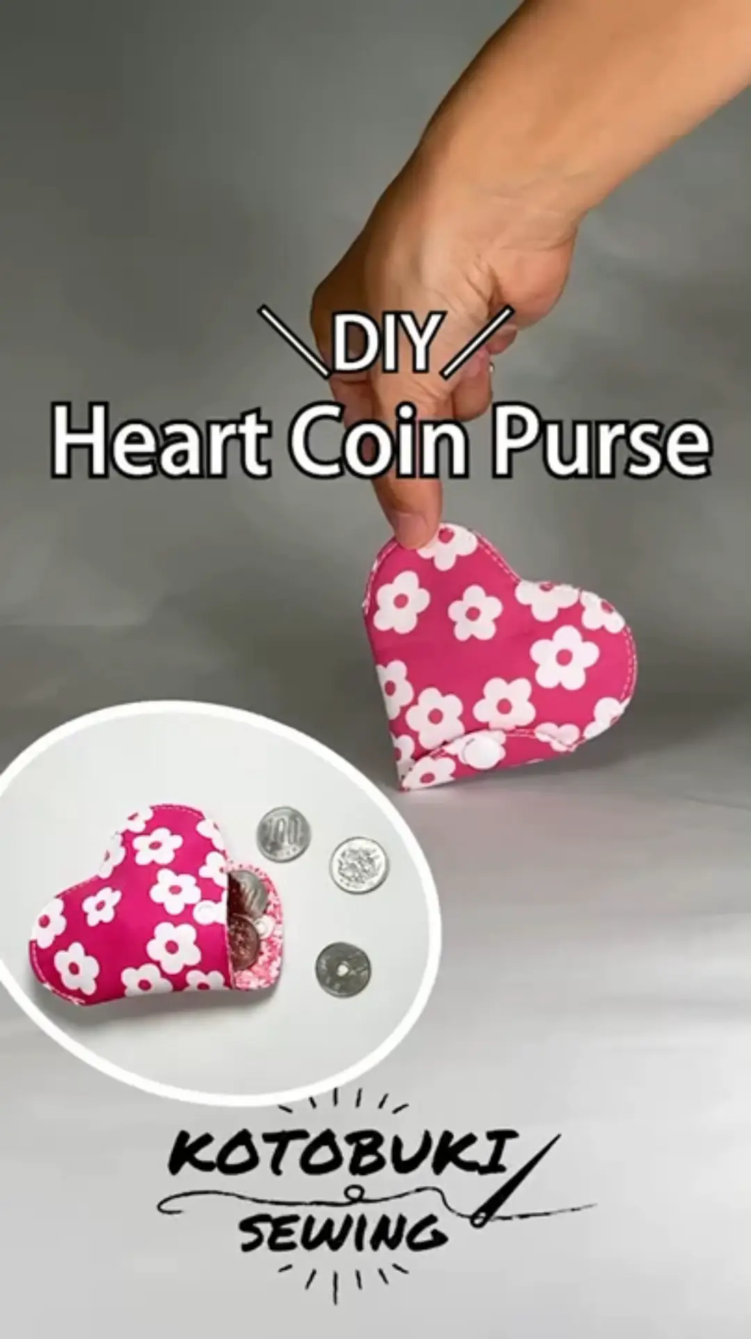 かわいいハート型コインケースのDIY作り方