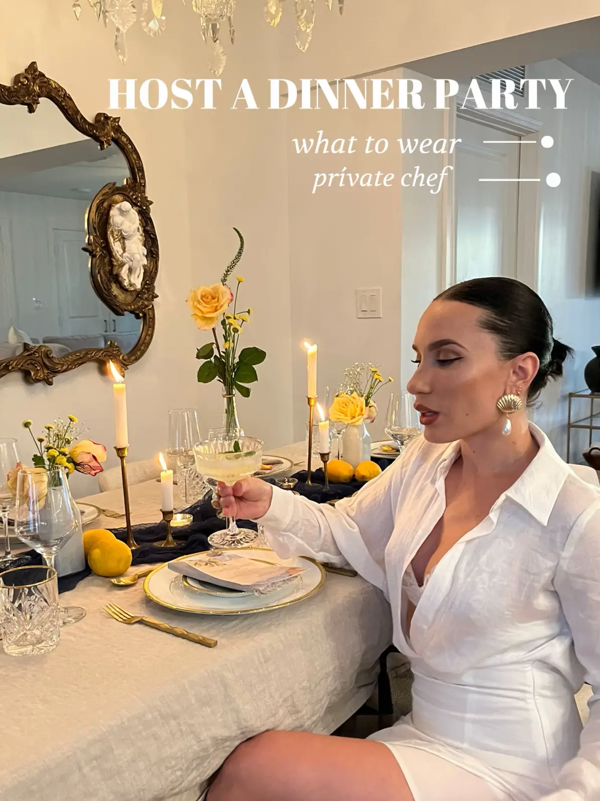HOST A DINNER PARTY + Private Chef + What to wear | Gallery posted by ...