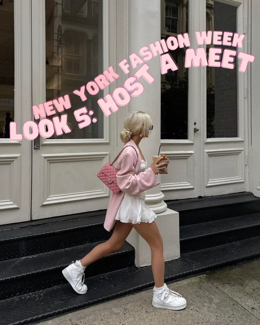 let's get it started 💓🚕 #nyfw . . . nyfw, fashion week, street style,  fall style, pink outfit, aesthetic, pink aesthetic . .