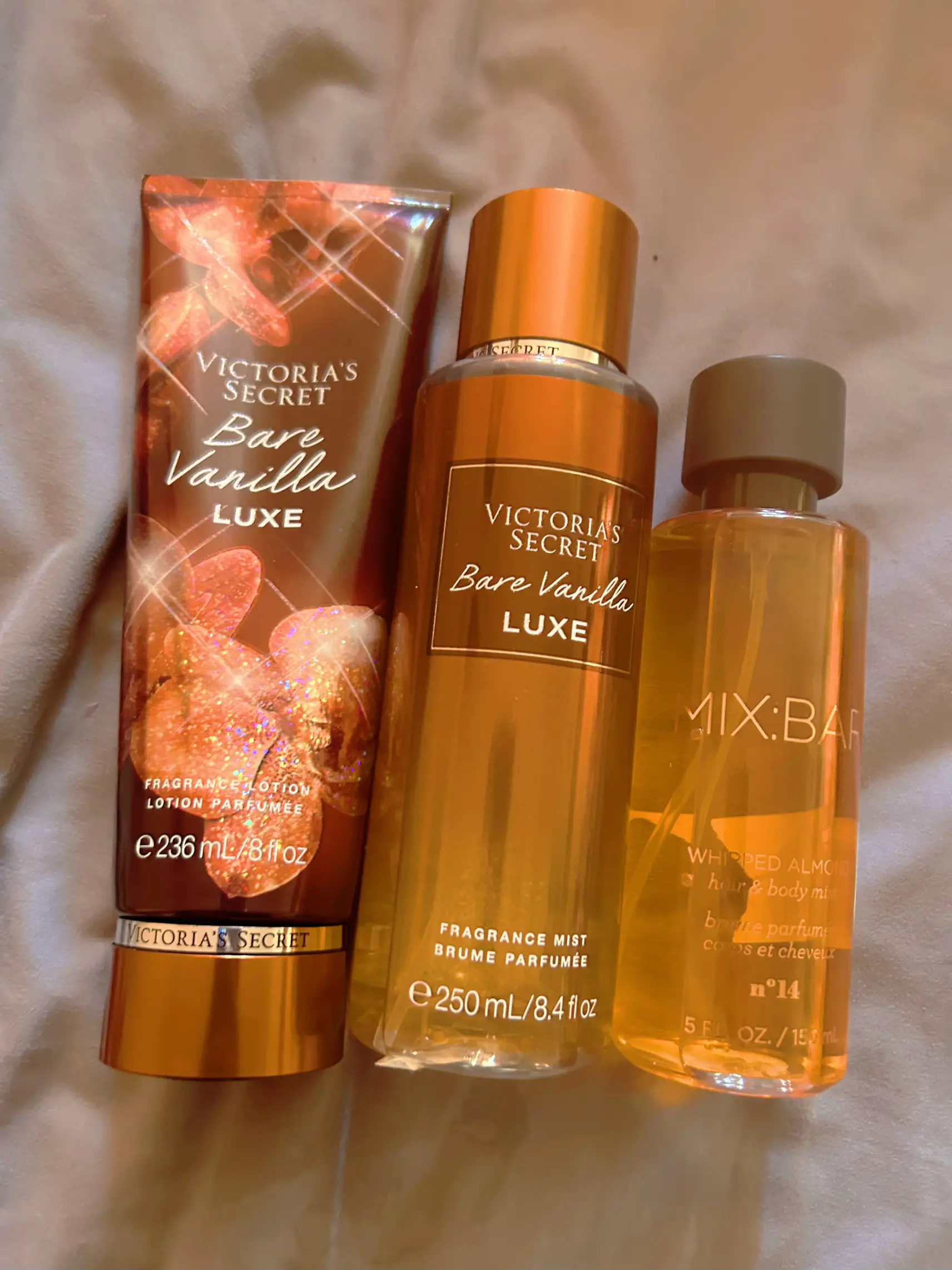 SETVictoria's Secret *BARE VANILLA LUXE* Fragrance Lotion & Fragrance Mist  8.4oz