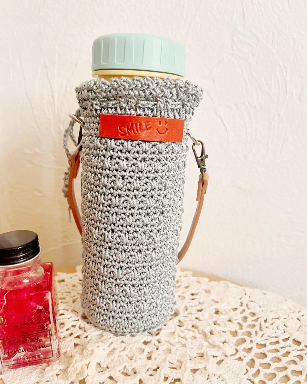 N♡様 ハンドメイド 水筒カバー チェック ハンドメイド 水筒 カバー