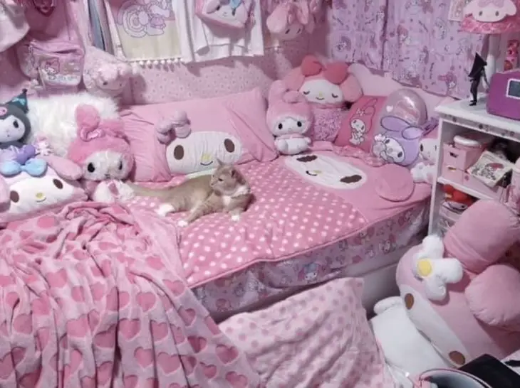 My melody bed  Pink room, Room ideas bedroom, Cute bedroom ideas