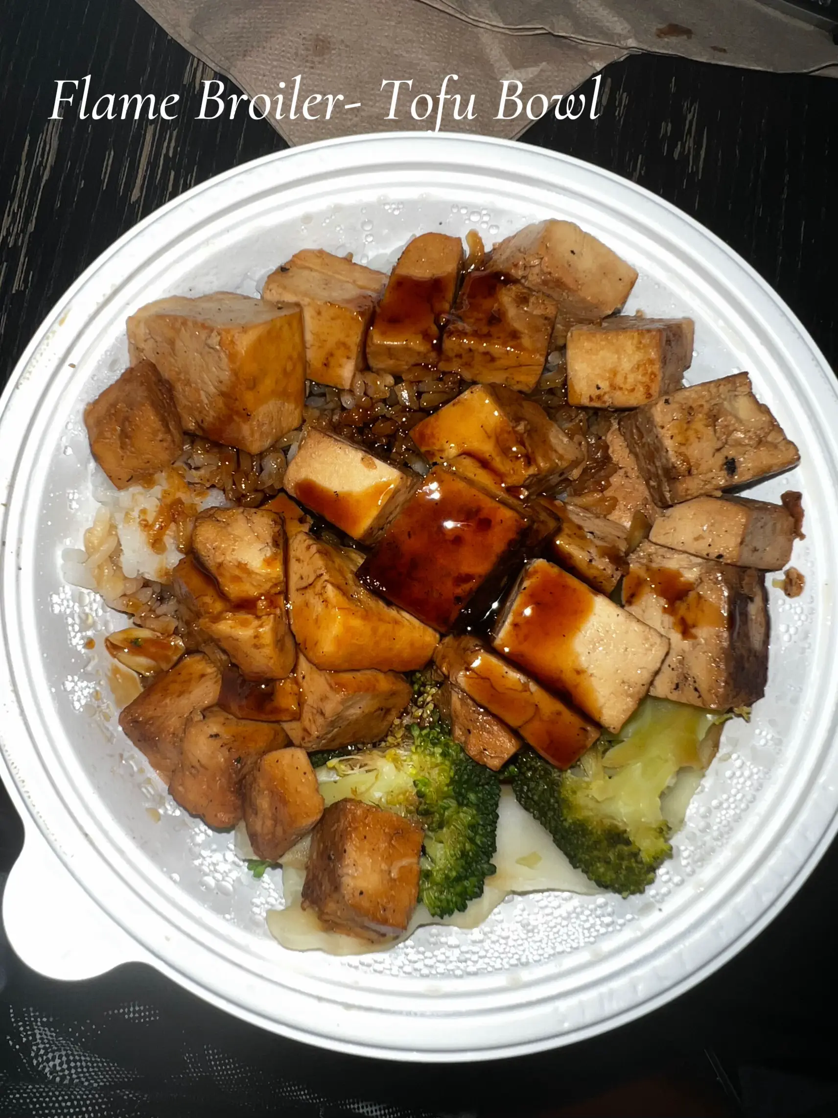 Flame Broiler Tofu, White Rice & Veggies😍 Gallery posted by Ricki