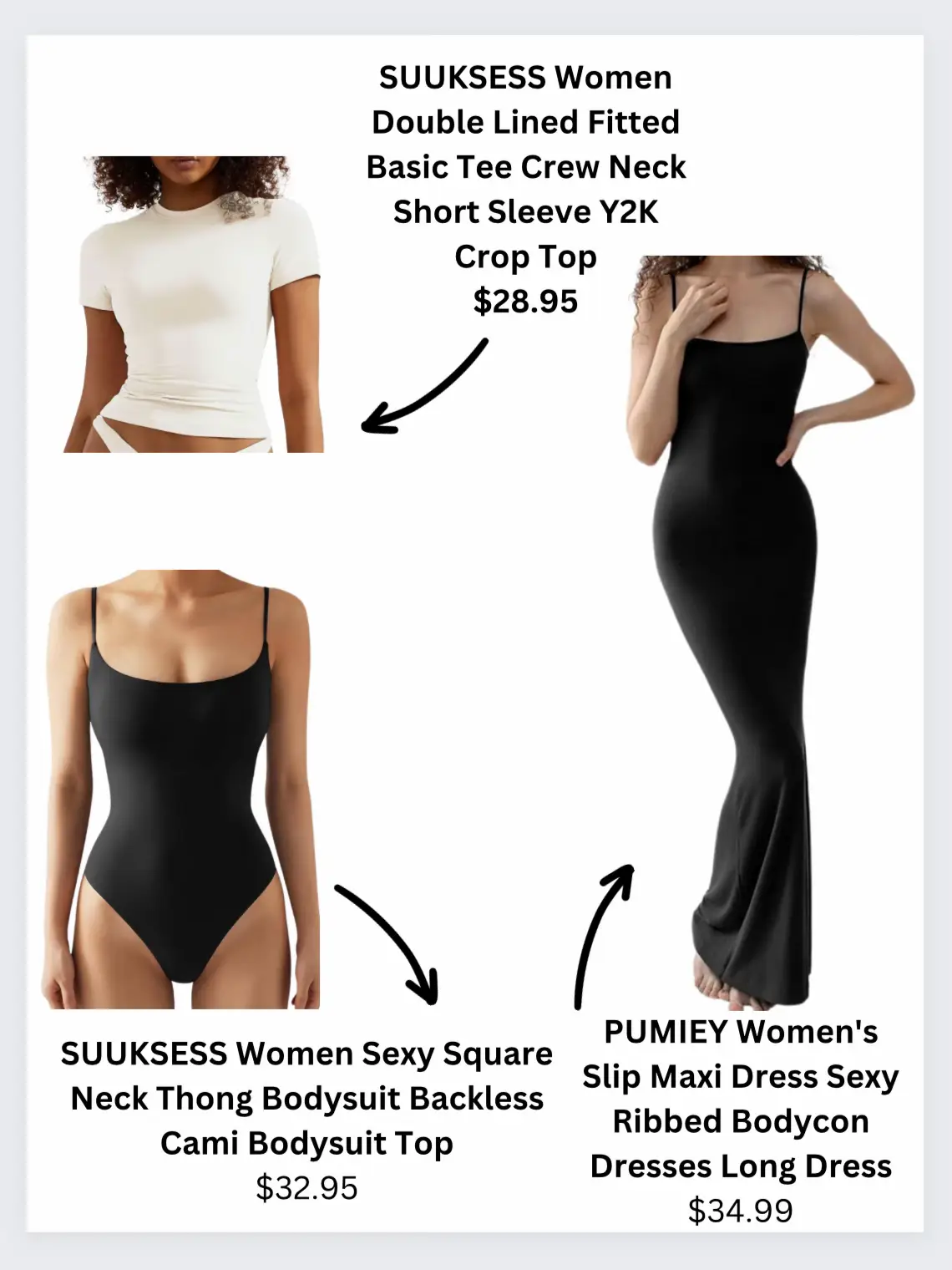 SUUKSESS Women Ribbed Seamless Sexy Bodysuit