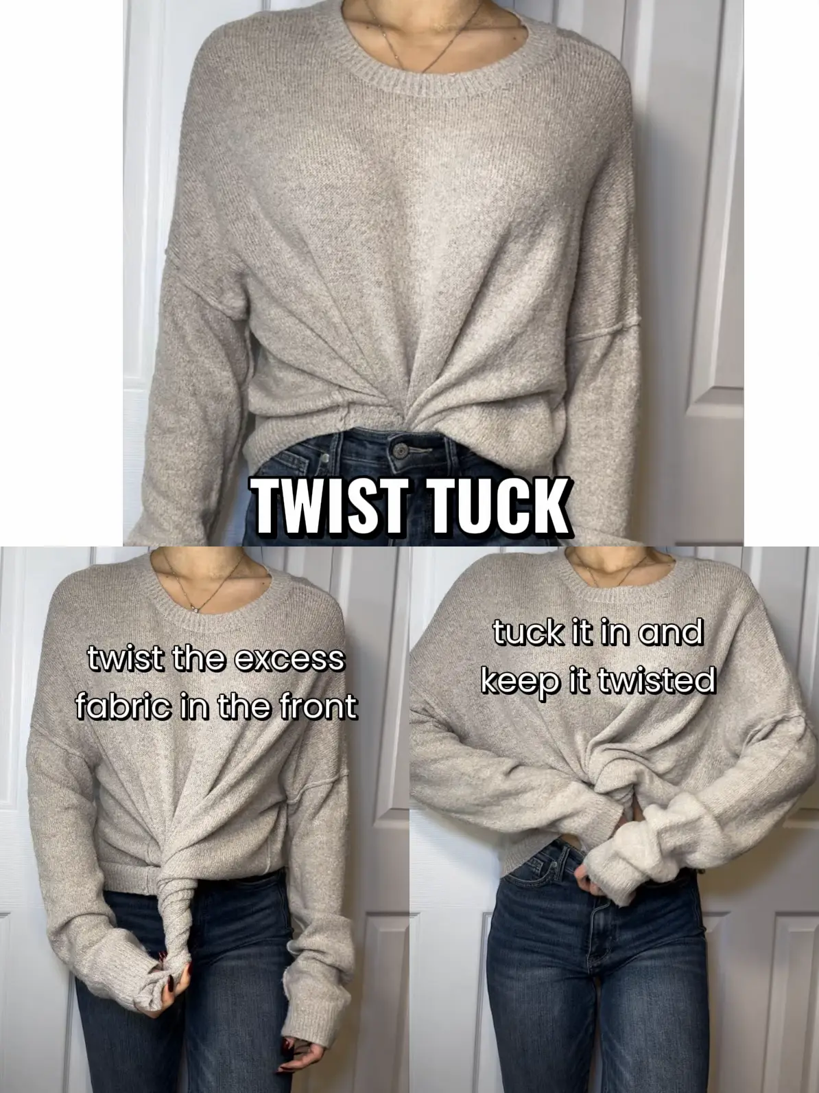 HACK: 1 Sweater 4 Ways with Tucking, Gallery posted by Lexirosenstein