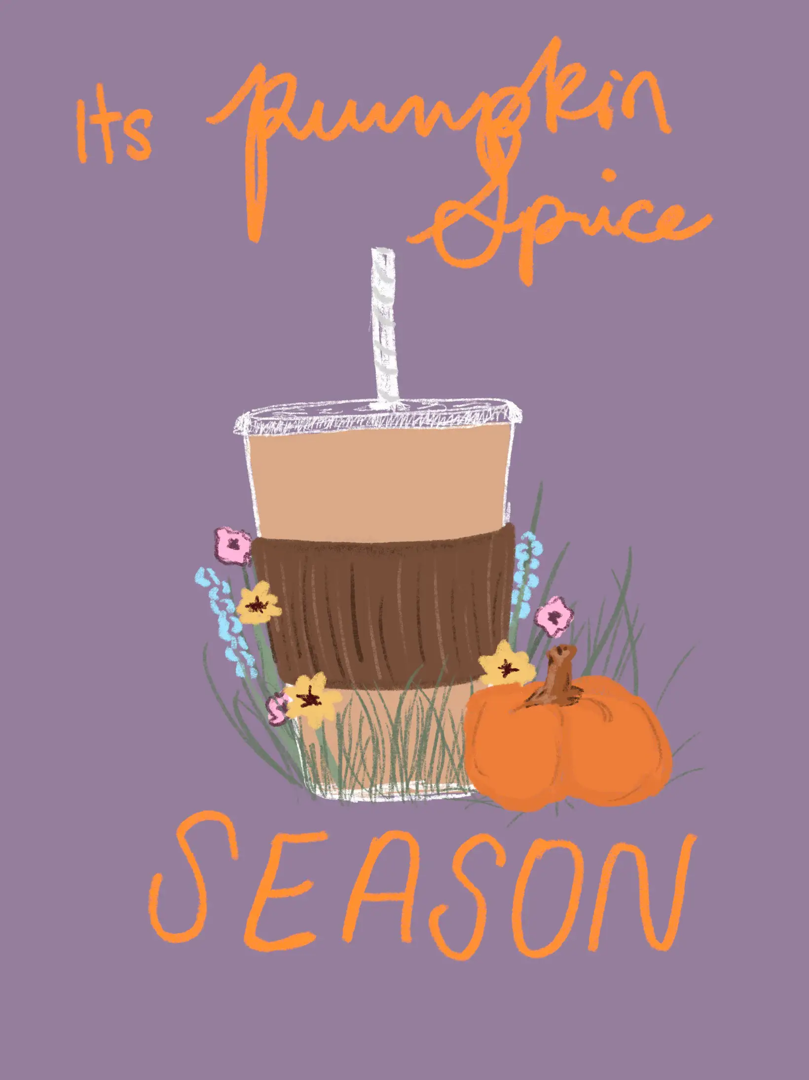 How to Draw a Fall Drink 🎃Pumpkin Spice Cute Drink Art 