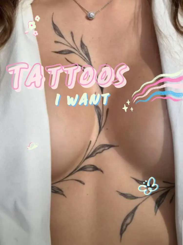 Side and under boob tattoos are all the rage